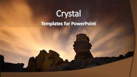  Presentation with astronomy night sky milky way - Audience pleasing presentation theme consisting of planetarium - night sky with milky way backdrop and a tawny brown colored foreground