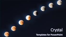  Presentation with eclipse - Colorful presentation theme enhanced with planetarium - phases of the moon eclipse backdrop and a wine colored foreground