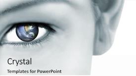  Presentation with earth eye - Cool new slides with planetarium - rendered earth reflected in her backdrop and a white colored foreground