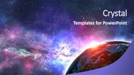  Presentation with planetarium - Amazing presentation design having planetarium - space fantasy background backdrop and a navy blue colored foreground