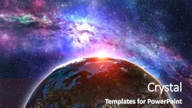  Presentation with planetarium - Presentation design with planetarium - space fantasy background background and a tawny brown colored foreground