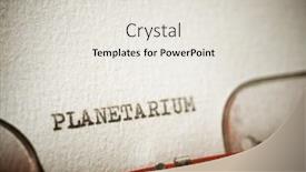  Presentation with planetarium - Presentation featuring planetarium-word-written background and a sky blue colored foreground