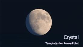  Presentation with moon - Slide deck enhanced with planetary orbit - moon against black sky background and a  colored foreground