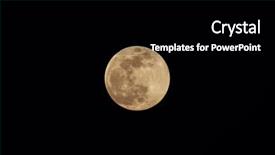  Presentation with planetary - Beautiful slide deck featuring planetary orbit - moon closeup on black sky backdrop and a black colored foreground