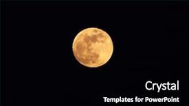  Presentation with planetary - PPT theme featuring planetary orbit - moon full in a black background and a black colored foreground
