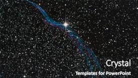  Presentation with nebula - Slide deck enhanced with planetary orbit - ngc 6960 western veil nebula background and a black colored foreground