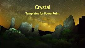  Presentation with astronomy night sky milky way - Cool new slide deck with recommended offer refer satisfaction suggestion concept backdrop and a light gray colored foreground