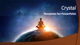  Presentation with planetary - Theme having planetary orbit - our unique universe background and a navy blue colored foreground