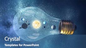  Presentation with planets - Colorful slide set enhanced with planetary orbit - planets of sun system inside backdrop and a teal colored foreground