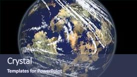  Presentation with planet mars and earth - PPT theme consisting of planetary orbit - real looking earth planet computer background and a  colored foreground