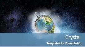  Presentation with world - Presentation consisting of planets - beauty and uniqueness of our background and a teal colored foreground