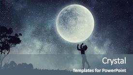  Presentation with childish - Amazing theme having planets - childish sweet dreams backdrop and a ocean colored foreground