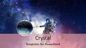  Presentation with planet mars fuel - Cool new presentation design with planets - fantasy image with spaceman catch backdrop and a coral colored foreground