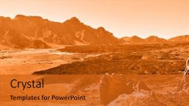  Presentation with landscape juridic - Theme having planets - lifeless martian landscape background and a gold colored foreground