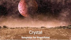  Presentation with mercury planet - Beautiful PPT theme featuring planets - mercury planet mixed media backdrop and a coral colored foreground