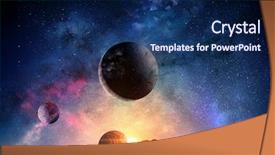  Presentation with pluto - Presentation theme featuring planets - pluto planet mixed media background and a navy blue colored foreground