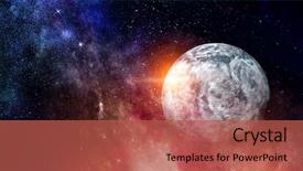  Presentation with pluto - Colorful slide deck enhanced with planets - pluto planet mixed media backdrop and a red colored foreground