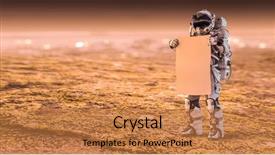  Presentation with spaceman - Presentation with planets - spaceman explore planet mixed media background and a coral colored foreground