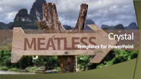  Presentation with forest - Beautiful presentation theme featuring planets free - meatless wooden sign backdrop and a coral colored foreground