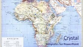  Presentation with africa map - Slides having planisphere - hemispherical map of africa background and a light blue colored foreground