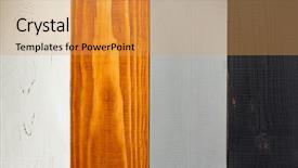  Presentation with wood board - Theme enhanced with plank board as wooden background background and a yellow colored foreground