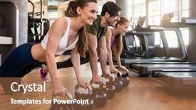  Presentation with challenge - Colorful PPT theme enhanced with plank challenge for strong core backdrop and a coral colored foreground