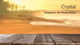  Presentation with summer trees - Audience pleasing slides consisting of planks ideal for product placement backdrop and a yellow colored foreground