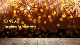  Presentation with fireworks - PPT layouts with planks ideal for product placement background and a tawny brown colored foreground