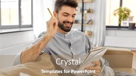  Presentation with gold people planning - Amazing slide deck having planning-and-people-concept-happy backdrop and a coral colored foreground