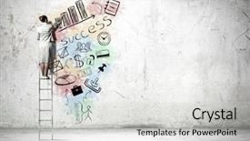  Presentation with planning - PPT theme with planning as key to success background and a light gray colored foreground