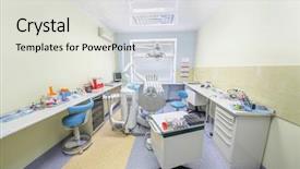  Presentation with dental office - Beautiful PPT layouts featuring planning facilities - interior dental office with special backdrop and a sky blue colored foreground