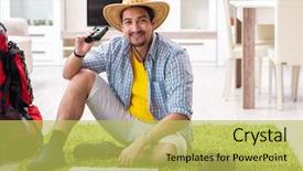  Presentation with planning - Audience pleasing PPT theme consisting of planning his travel with map backdrop and a  colored foreground