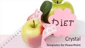  Presentation with planning - Slide deck consisting of planning of a diet notebook background and a lemonade colored foreground