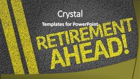  Presentation with retirement planning - Beautiful presentation theme featuring planning retreat - retirement ahead written backdrop and a dark gray colored foreground