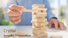  Presentation with planning - Amazing presentation theme having building collapse - planning risk and strategy backdrop and a soft green colored foreground