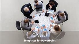  Presentation with team planning - Slide set enhanced with planning-strategy-and-corporate-concept background and a gray colored foreground