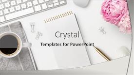  Presentation with black binder - Theme with planning-the-day-writing background and a white colored foreground