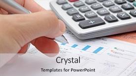  Presentation with financial report - Audience pleasing theme consisting of benefit plans - businessman's hand showing diagram backdrop and a white colored foreground