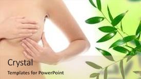  Presentation with breast cancer - Beautiful theme featuring plant anatomy - young caucasian adult woman examining backdrop and a coral colored foreground