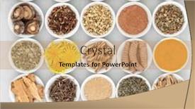  Presentation with plant based - PPT layouts with plant-based-adaptogen-healthy-food background and a coral colored foreground