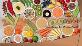  Presentation with diet - Amazing PPT layouts having plant-based-healthy-diet-vegan backdrop and a coral colored foreground