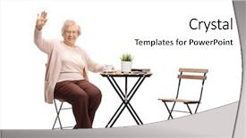  Presentation with coffee cup - Slides with plant book - full length portrait background and a white colored foreground