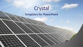  Presentation with solar cell - Cool new presentation theme with plant cell - solar energy panels against sunny backdrop and a light blue colored foreground
