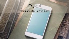  Presentation with smartphone - Amazing PPT theme having plant cell - white smartphone mockup backdrop and a mint green colored foreground