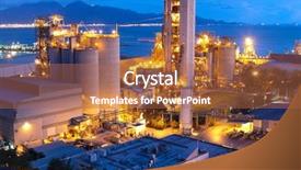  Presentation with cement industry - Cool new theme with plant concrete or cement factory backdrop and a red colored foreground
