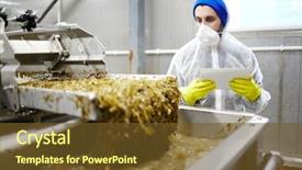  Presentation with seaweed - Cool new slide deck with plant controling process of seaweed backdrop and a tawny brown colored foreground