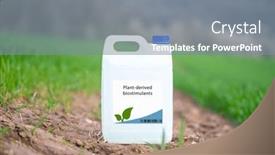  Presentation with plant disease - Presentation theme with plant-derived-biostimulants-natural-compounds background and a gray colored foreground