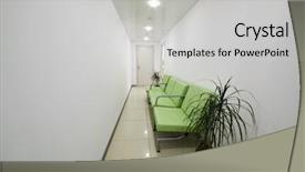  Presentation with medical gastroenterology - PPT theme having plant diseases - interior of light corridor background and a light gray colored foreground