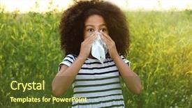  Presentation with african american girl power business - Cool new PPT theme with plant diseases - little african american girl backdrop and a tawny brown colored foreground