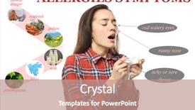  Presentation with allergies - Slides featuring plant diseases - sick woman and list background and a coral colored foreground